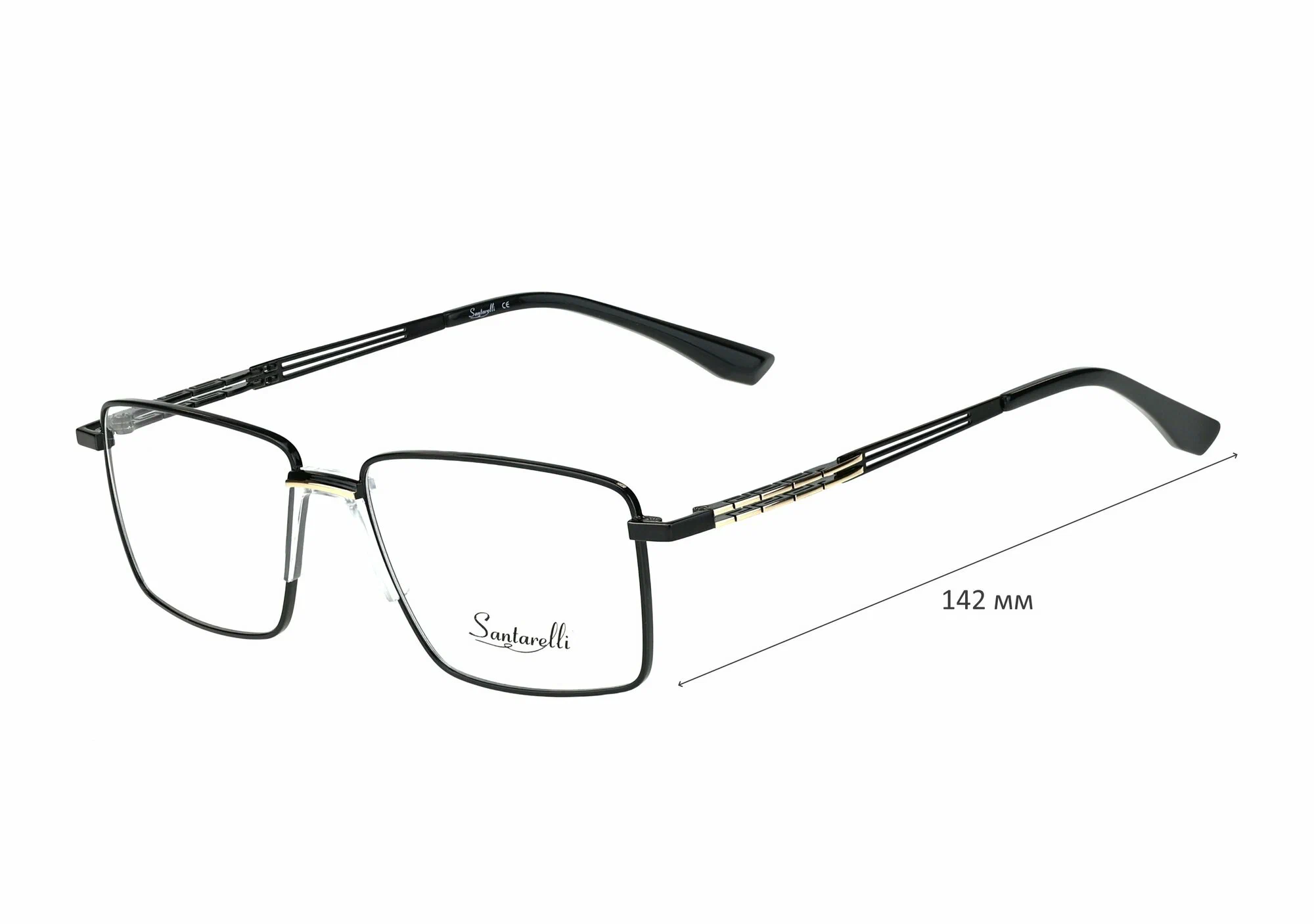 Готовые очки для зрения с футляром на магните SANTARELLI мод. 0842 Цвет 1 с линзами ECOPLUS 1.56 HMC -0.25 РЦ 60-62
