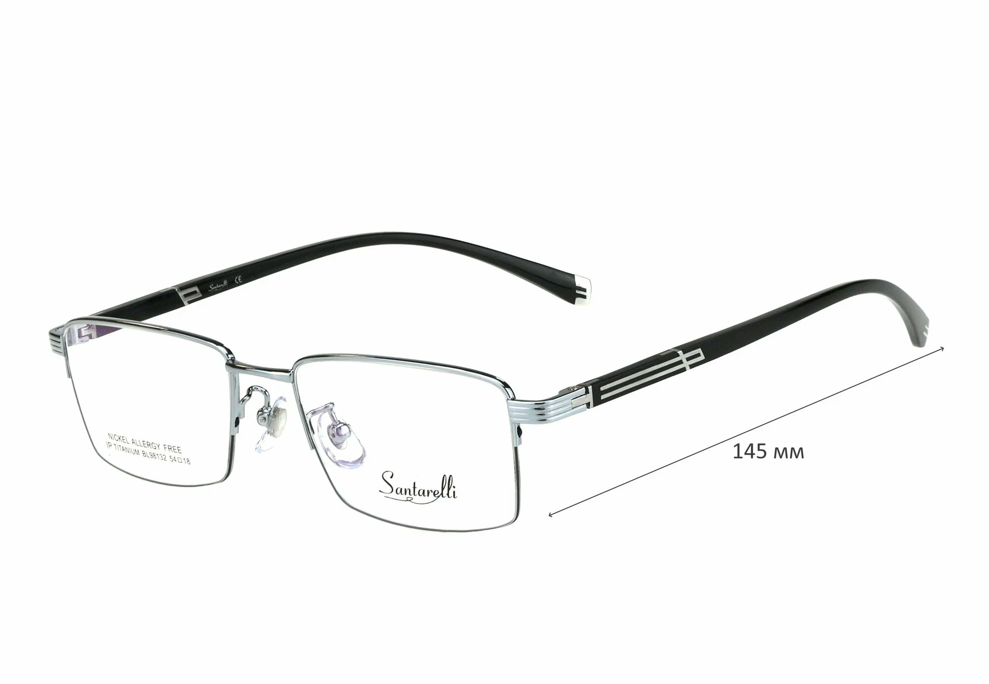 Готовые очки для зрения с футляром на магните SANTARELLI мод. 98132 Цвет 3 с линзами ECOPLUS 1.56 HMC -3.25 РЦ 62-64