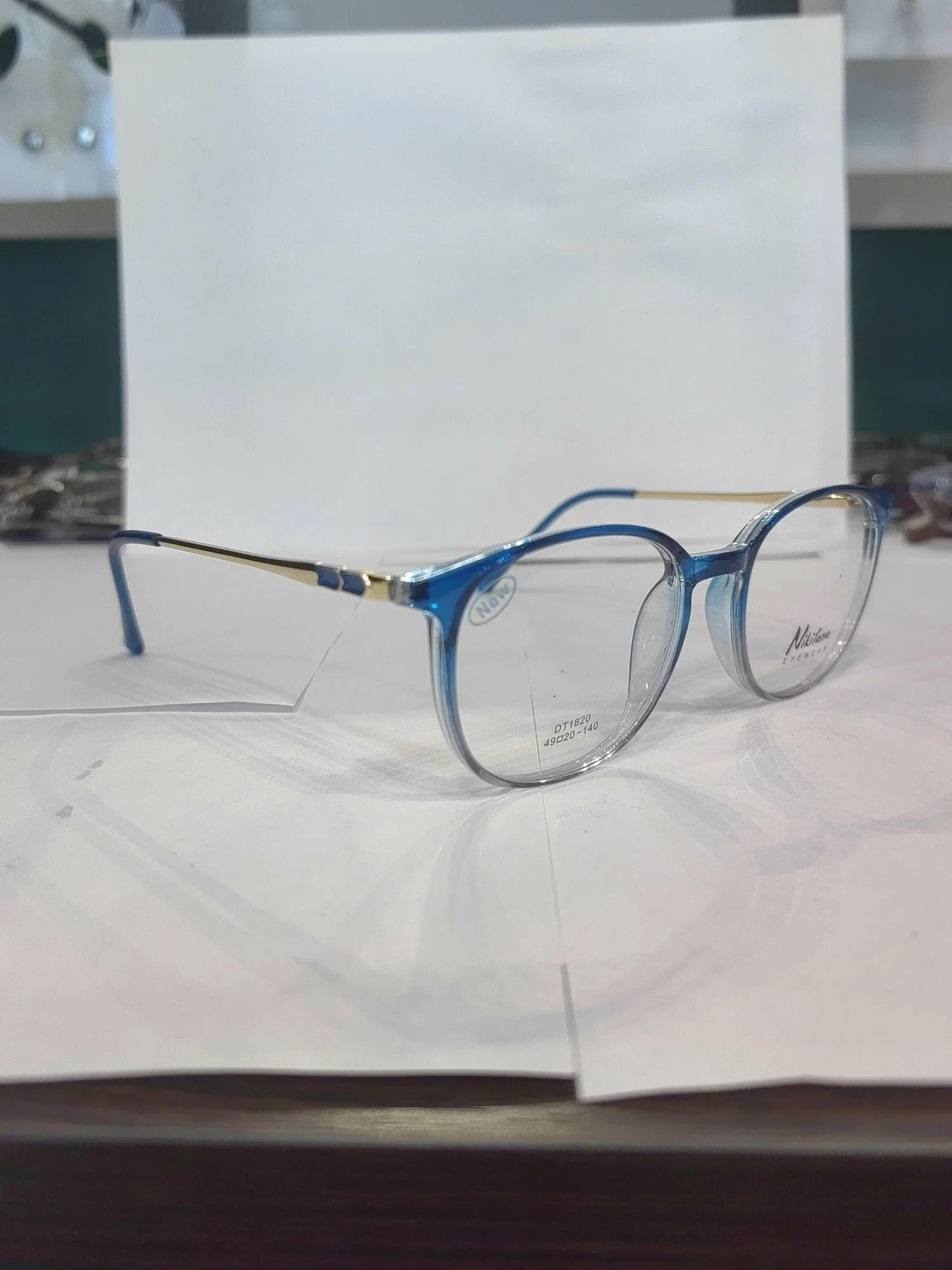 Оправа для очков женская синяя и серая. Nikitana