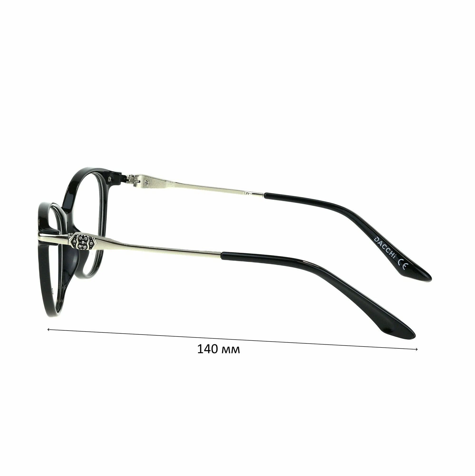 Готовые очки для зрения с футляром-змейка DACCHI мод. 37756 Цвет 1 с линзами ECOPLUS 1.56 HMC -3.75 РЦ 60-62