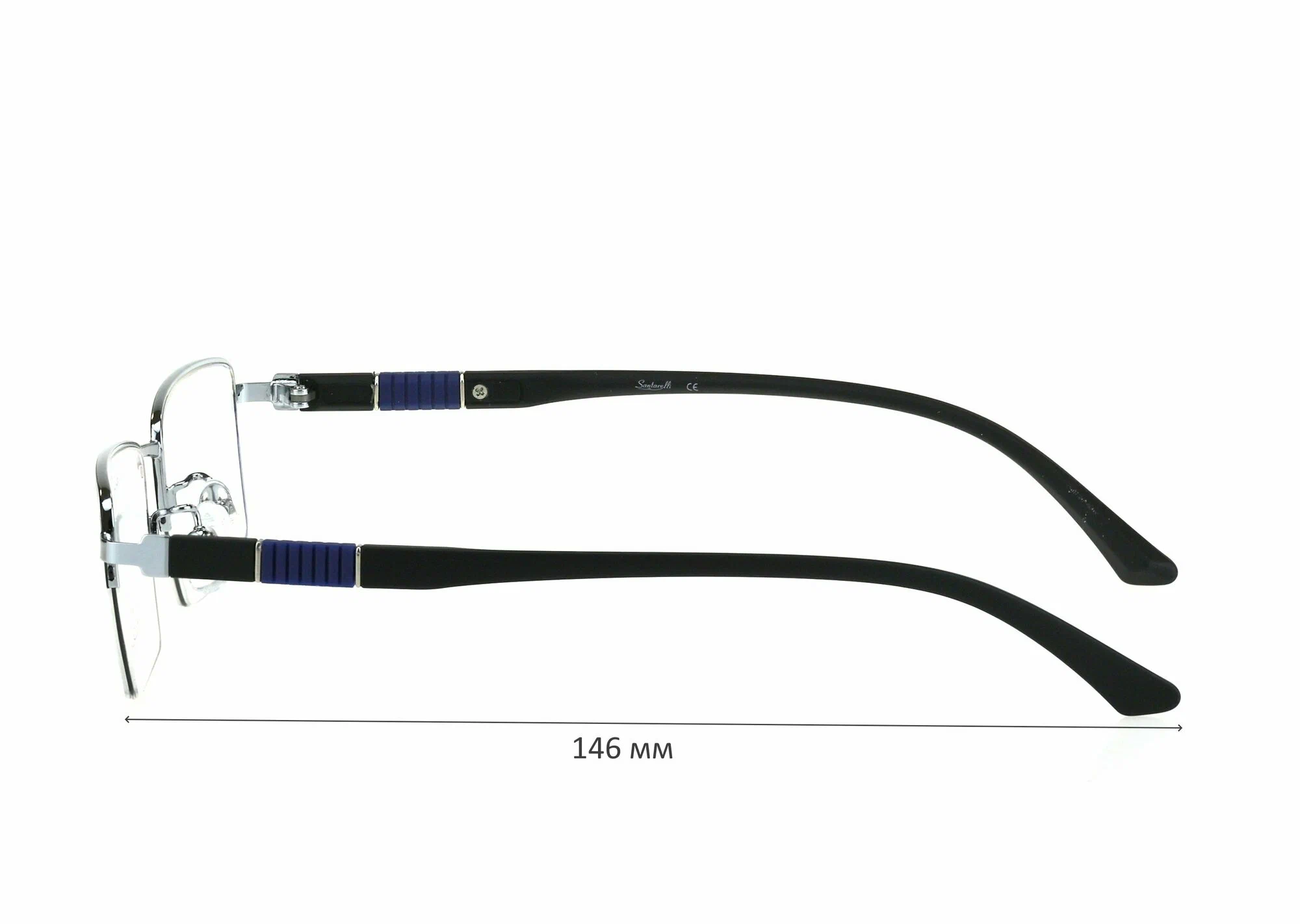 Готовые очки для зрения с футляром на магните SANTARELLI мод. 1121 Цвет 3 с линзами ECOPLUS 1.56 HMC -3.00 РЦ 64-66