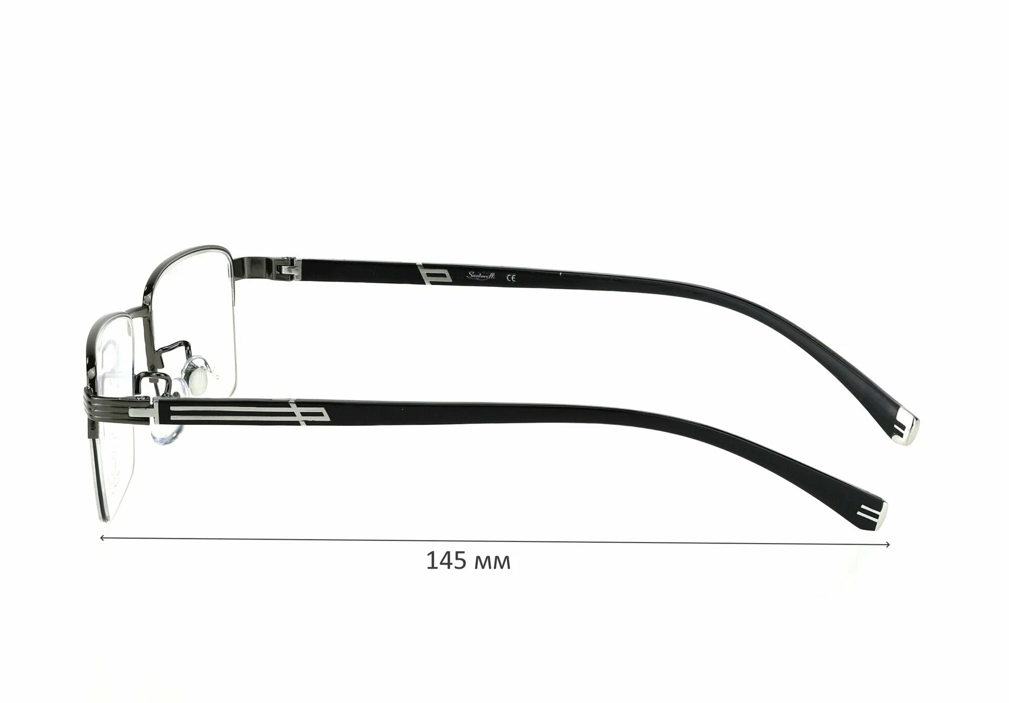 Готовые очки для зрения с футляром на магните SANTARELLI мод. 98132 Цвет 2 с линзами ECOPLUS 1.56 HMC -4.50 РЦ 60-62