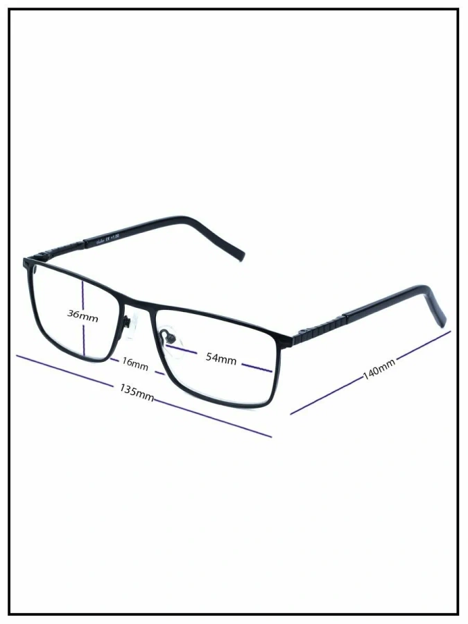 Готовые очки для зрения Glodiatr, мужские, с диоптриями +2.0, черный