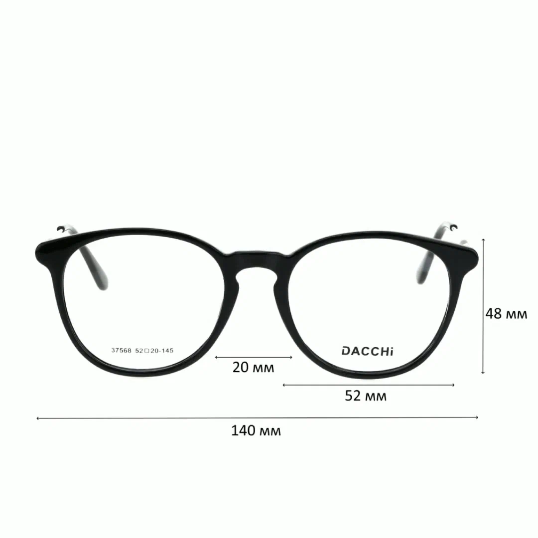 Готовые очки для зрения с футляром-змейка DACCHI мод. 37568 Цвет 2 с линзами ECOPLUS 1.56 HMC -2.00 РЦ 60-62