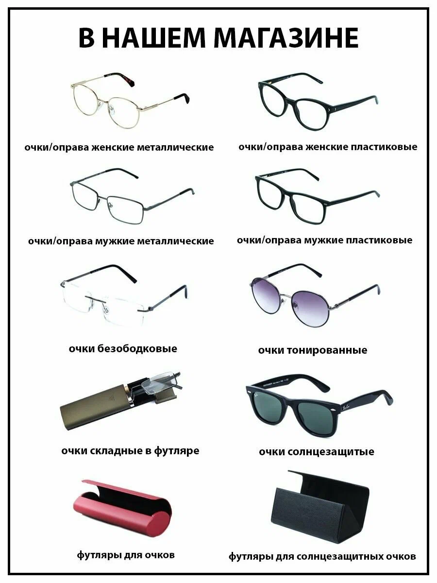 Готовые очки для зрения с диоптриями -2.0 Фотохром