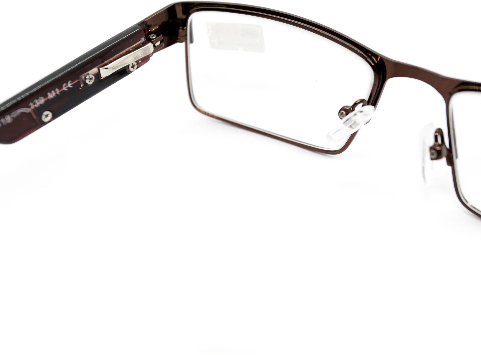 Мужские-женские очки РЦ 66-68 для чтения (+1.75) мост 019-M1, без футляра, цвет коричневый, линзы пластик, РЦ 66-68