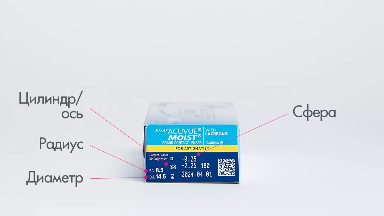 1 DAY ACUVUE MOIST for ASTIGMATISM (30 линз)