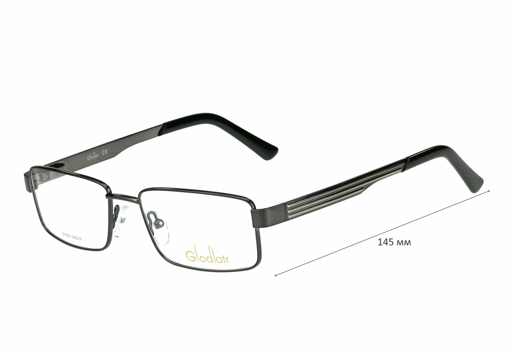 Готовые очки для зрения с футляром на магните GLODIATR мод. 1953 Цвет 3 с линзами ECOPLUS 1.56 HMC -0.75 РЦ 64-66