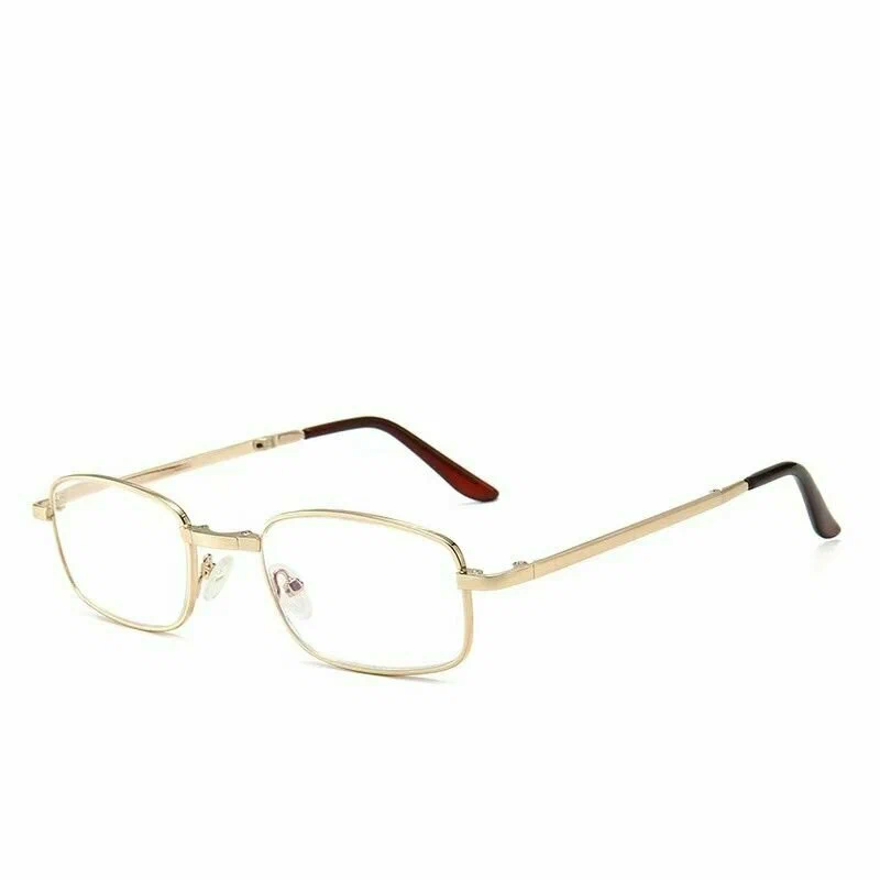 Готовые складные Готовые очки для зрения +0.50 металл(Стеклянные линзы) /корригирующие очки с чехлом/Очки готовые корригирующие для зрения