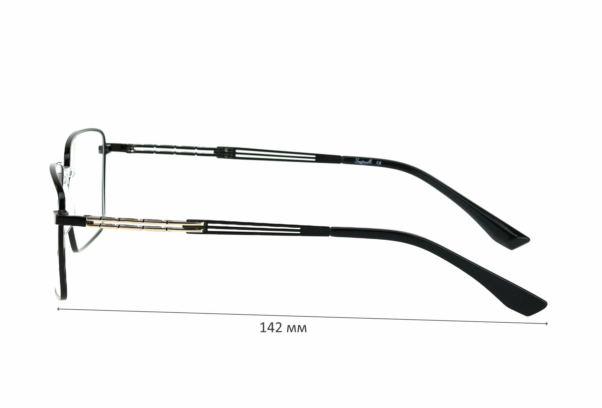 Готовые очки для зрения с футляром на магните SANTARELLI мод. 0842 Цвет 1 с линзами ECOPLUS 1.56 HMC -0.25 РЦ 60-62