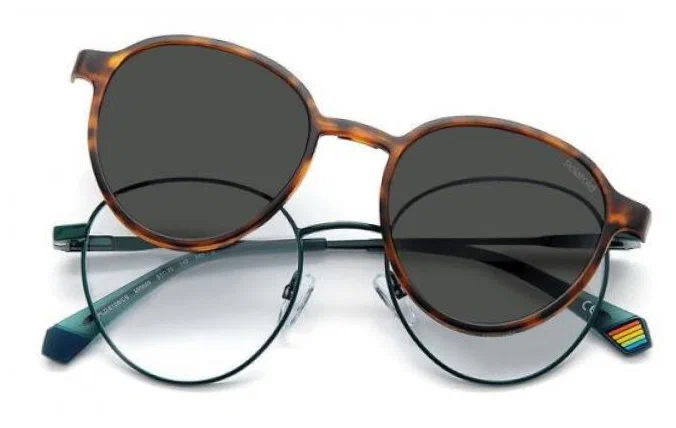 Оправа с солнцезащитным клипоном Polaroid PLD 6158/CS MR8 (PLD-204359MR851M9)