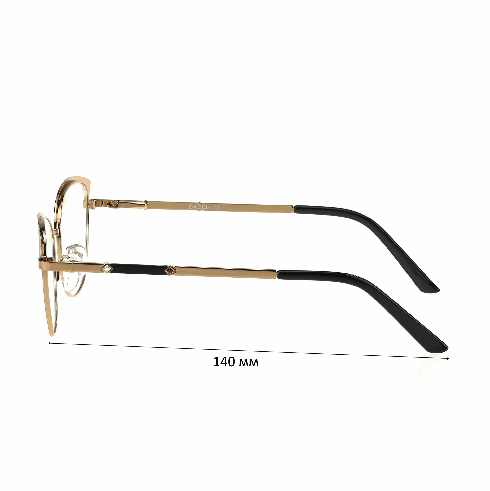 Готовые очки для зрения с футляром-змейка DACCHI мод. 33303 Цвет 4 с линзами ECOPLUS 1.56 HMC -3.25 РЦ 60-62