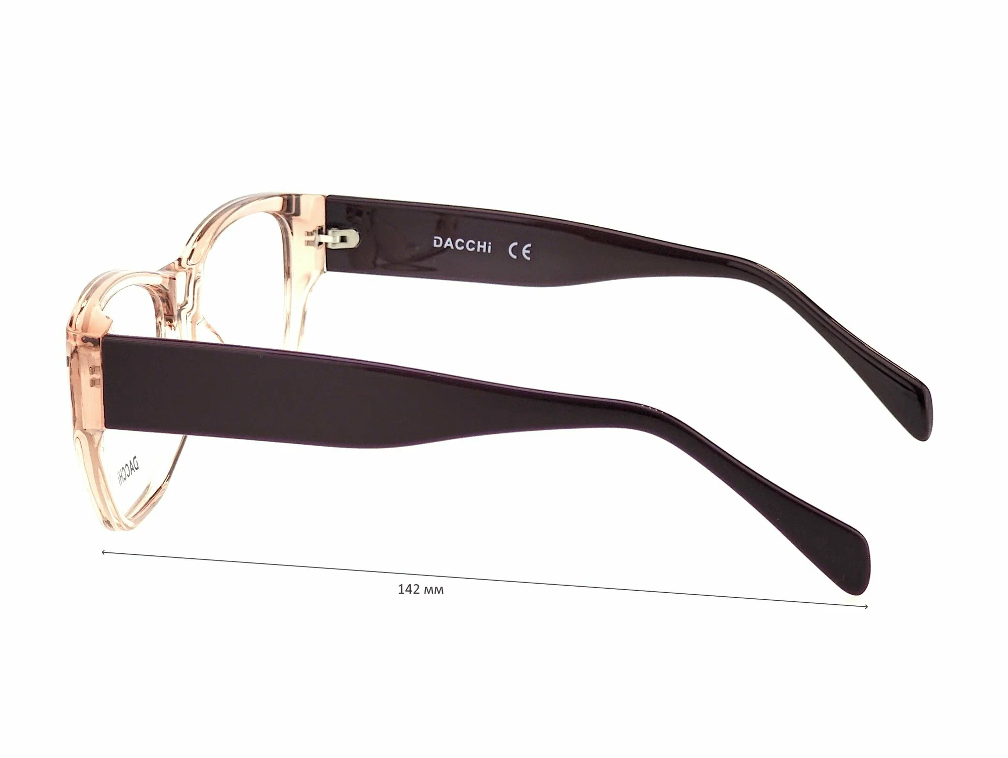 Очки с футляром-змейка DACCHI мод. 37875 Цвет 13 с линзами ECOPLUS 1.56 HMC -7.00 РЦ 66-68